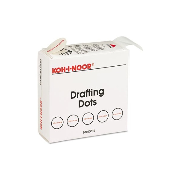 Chartpak KohINoor, ADHESIVE DRAFTING DOTS, 0.88in DIA, DRIES CLEAR, 500PK 25900J01 - main